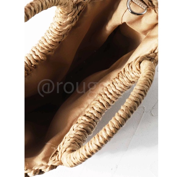 Straw Round Mini Bag Shoulder Strap - Picture 7 of 9